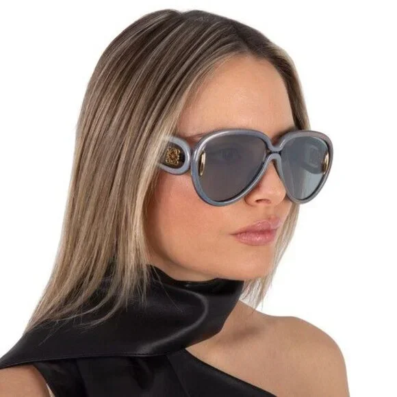 NEW LOEWE SUNGLASSES LW40132I 05X GRAY/BLUE UNISEX EYEWEAR LOEWE display picture 2